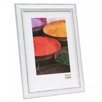 Portafoto singolo Deknudt S221H3 nero bianco legno 260x347 mm