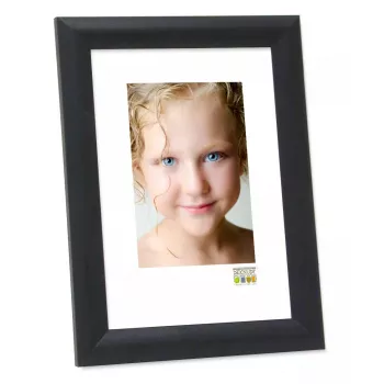 Portafoto singolo Deknudt S40CL2 nero legno 15X20 cm