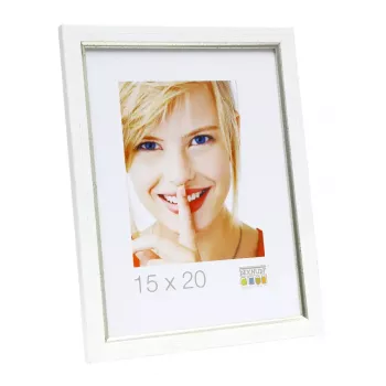 Portafoto singolo Deknudt S46AF1 argento bianco 168x218mm