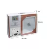 Set portafoto Deknudt S46YK1 bianco MDF vetro legno