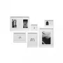 Set portafoto Deknudt S46YK1 bianco MDF vetro legno