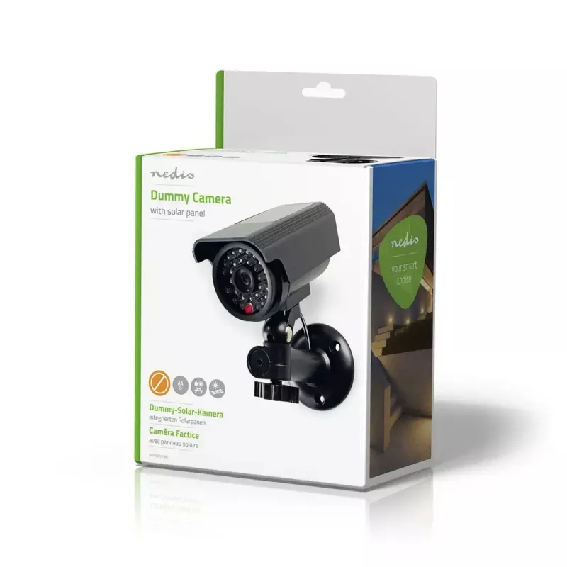 Nedis DUMCBS10BK Telecamera di sicurezza finta, nera, per esterni
