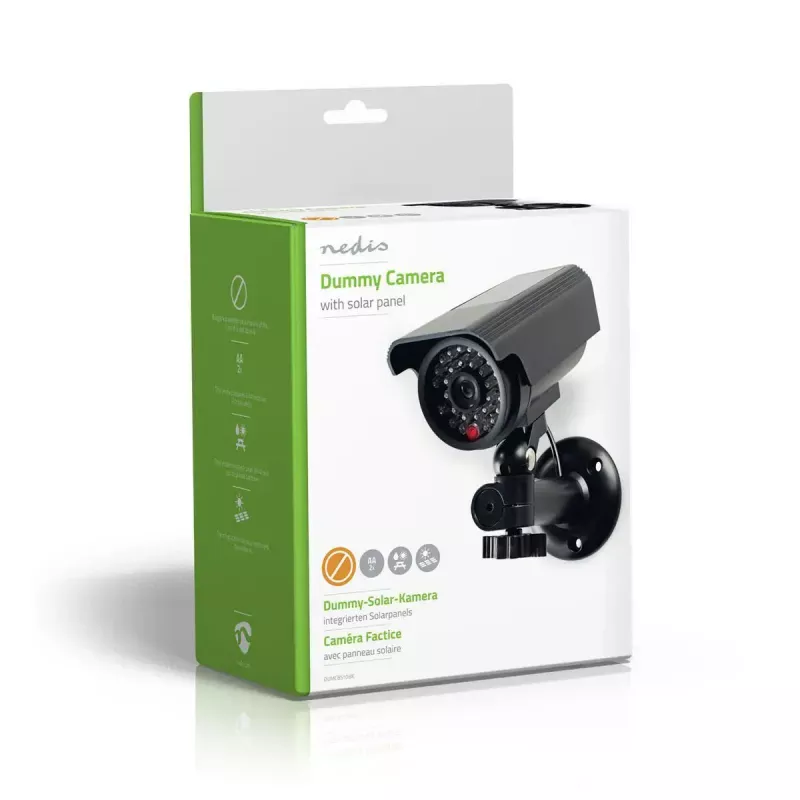 Nedis DUMCBS10BK Telecamera di sicurezza finta, nera, per esterni