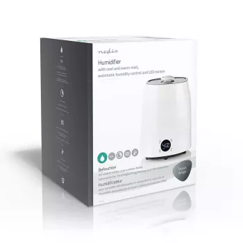 Umidificatore Nedis HUMI120CWT — umidificatore ambiente compatto in bianco/grigio
