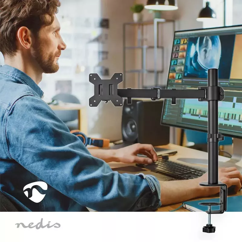 Supporto monitor Nedis MMSIS110BK 81,3 cm 32 pollici nero scrivania