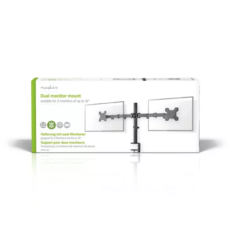 Supporto monitor Nedis MMDOS110BK 81,3 cm 32 pollici scrivania nero