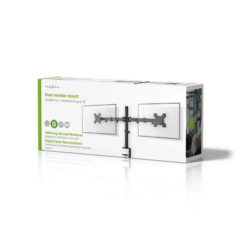 Supporto monitor Nedis MMDOS110BK 81,3 cm 32 pollici scrivania nero
