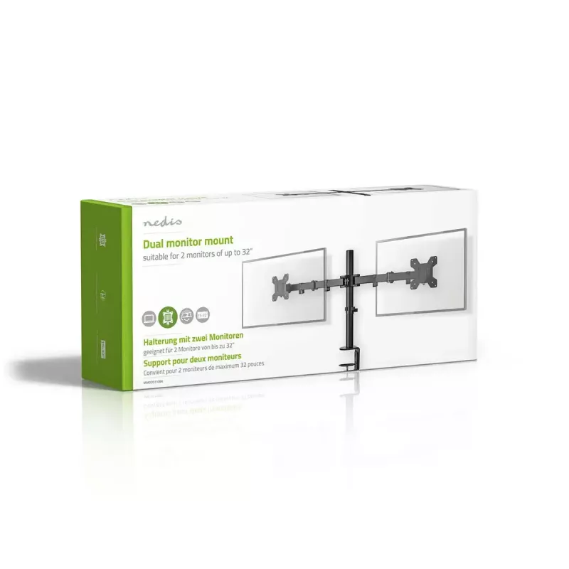 Supporto monitor Nedis MMDOS110BK 81,3 cm 32 pollici scrivania nero