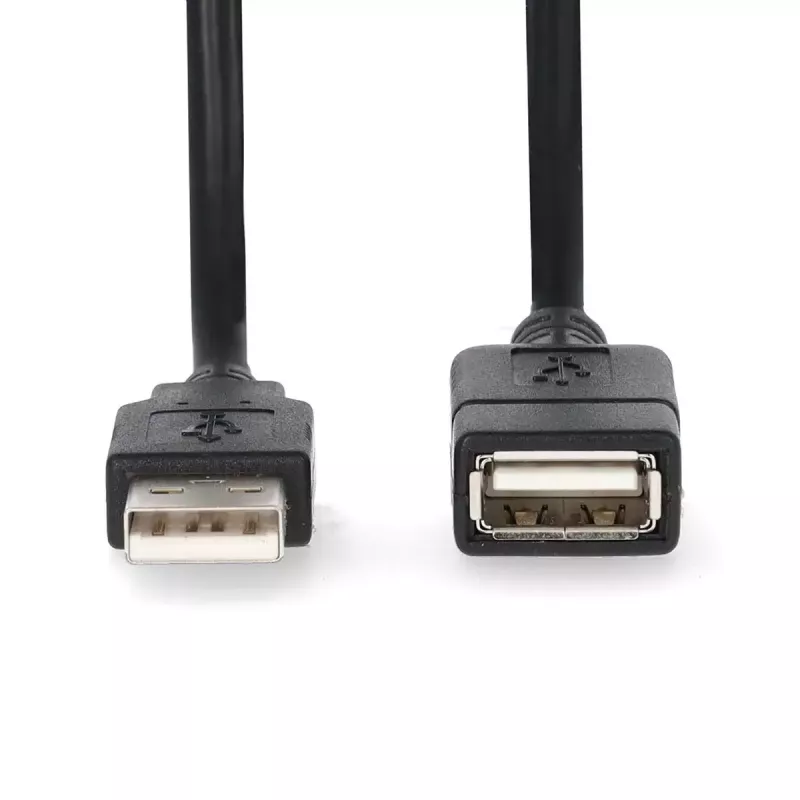 Nedis CCGL60010BK20 Cavo di prolunga USB 2.0, A maschio a A femmina, 2 m, nero