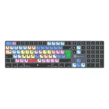 Tastiera full-size Bluetooth LogicKeyboard LKB-MCOM4-TM — layout tedesco QWERTZ, 109 tasti, Titanium grigio