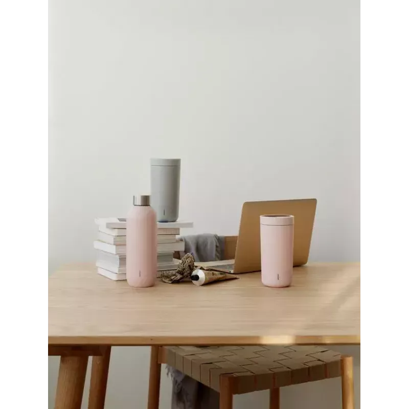 Tazza Stelton To Go Click 400 ml rosa polipropilene acciaio inox