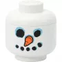 Storage Head Snowman mini di Room Copenhagen – organizer per giocattoli e mattoncini compatibile LEGO, bianco