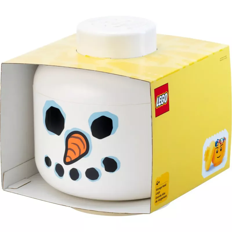Storage Head Snowman large by room copenhagen — contenitore per giocattoli compatibile LEGO, bianco