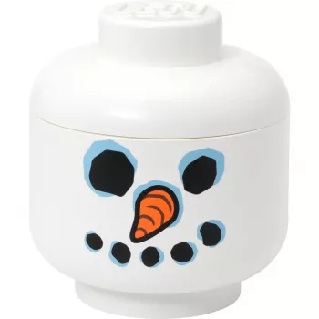 Storage Head Snowman large by room copenhagen — contenitore per giocattoli compatibile LEGO, bianco