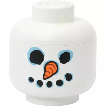 LEGO Storage Head Snowman small di room copenhagen – bianco, contenitore per bambini