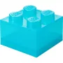 Storage Brick 4 Top Lid Glitter by room copenhagen — azzurro/trasparente scatola contenitore stile LEGO