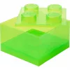 Storage Brick 4 coperchio Translucent (verde chiaro/trasparente) di room copenhagen – contenitore in plastica compatibile LEGO