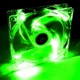 Akyga AW-12A-BG ventola per case da 120 mm, 4 LED verdi, Molex