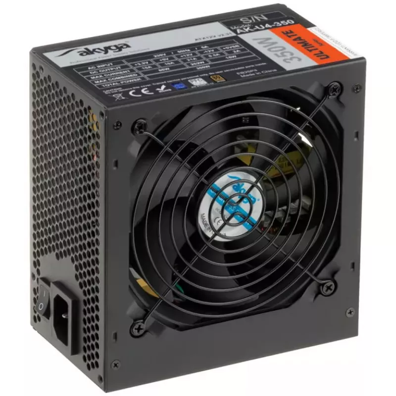 Alimentatore ATX Akyga AK-U4-350 Ultimate 350 W, 80 PLUS Bronze, PFC attivo, ventola 120 mm