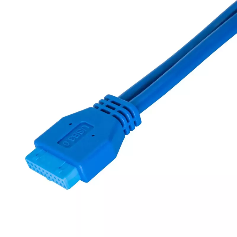 Cavo adattatore interno USB 3.0 Akyga AK-CA-62, header 19 pin a 2 x connettore femmina USB-A, 0,65 m
