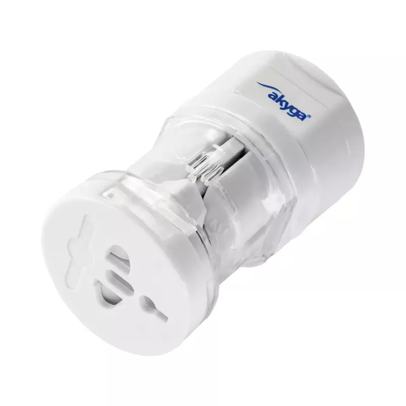 Adattatore universale da viaggio Akyga AK-AD-61, mondiale, 10 A, bianco