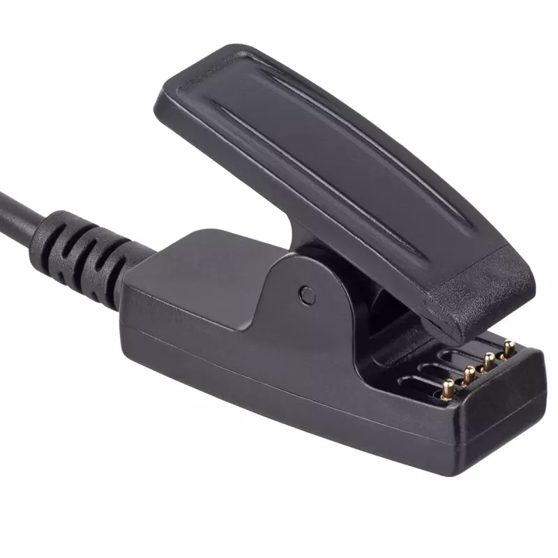 Cavo di ricarica USB con clip Akyga AK-SW-18 per Garmin Forerunner 230 / 235 / 630 / 645 / 735XT, 1 m, nero
