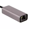 Adattatore Akyga AK-AD-65 da USB-C a Ethernet Gigabit, RJ45, 15 cm, argento