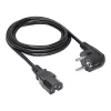Cavo di alimentazione server Akyga AK-UP-08, CEE 7/7 a IEC C15, rame 3 x 1 mm², 1,8 m, nero