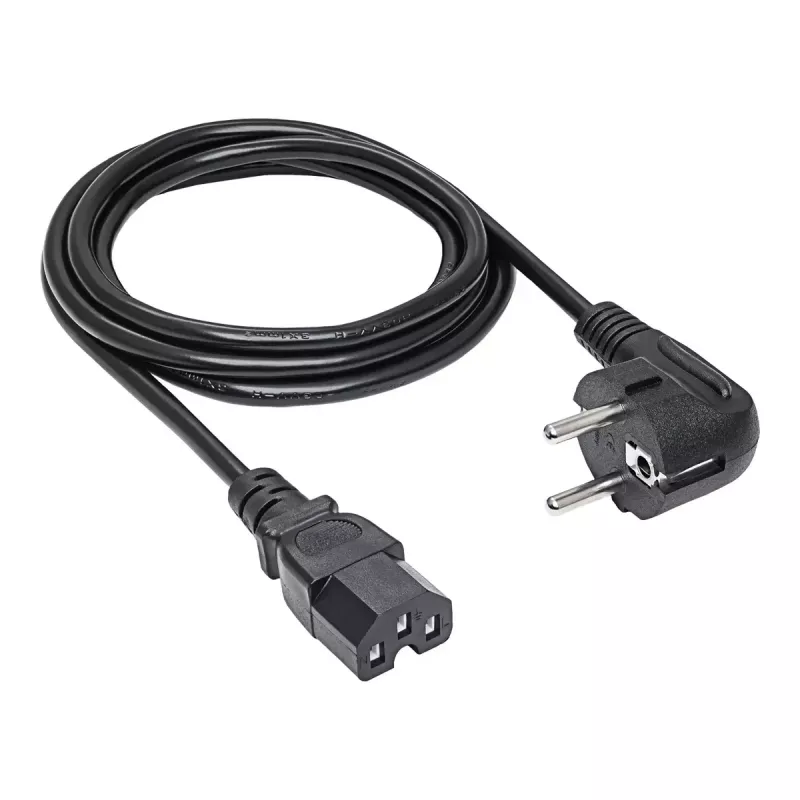 Cavo di alimentazione server Akyga AK-UP-08, CEE 7/7 a IEC C15, rame 3 x 1 mm², 1,8 m, nero