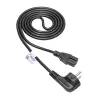 Cavo di alimentazione server Akyga AK-UP-08, CEE 7/7 a IEC C15, rame 3 x 1 mm², 1,8 m, nero