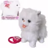 Gatto interattivo in peluche con guinzaglio Artyk modello 185564 bianco
