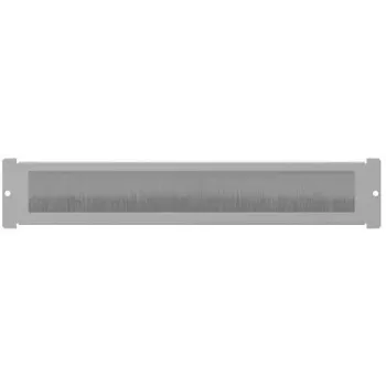 Pannello con spazzole 19 pollici LANBERG AK-1106-S — grigio, gestione cavi per apertura rack 1U
