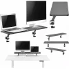 Mozos Clamp Dual Riser ripiano con morsetto per due monitor