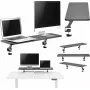 Supporto monitor doppio con morsetto Mozos per due monitor