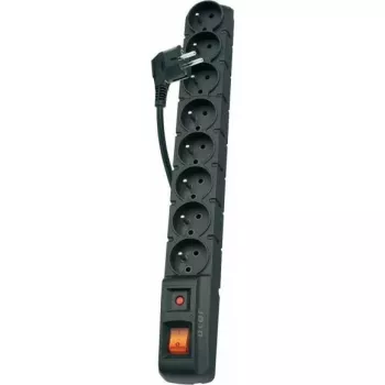 Ciabatta Acar S8 Dual, protezione da sovratensione 8 vie, cavo da 3 m, nero (W1750)