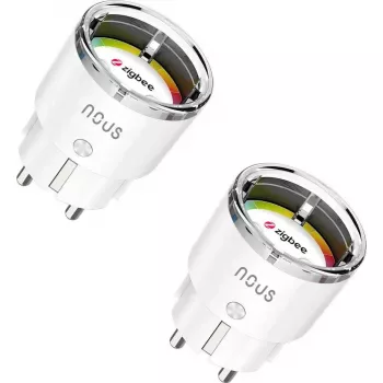 Presa smart Nous A1Z 15A ZigBee confezione da 2 – adattatore smart per presa, 15 A