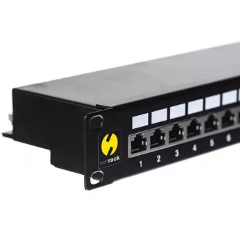 Patch panel NETRACK 104-03 19 pollici 24 porte per cablaggio di rete RJ45