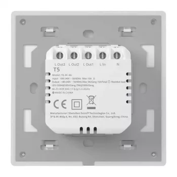 Interruttore smart da parete Sonoff T5 3C 3 canali Wi‑Fi touch (da incasso)