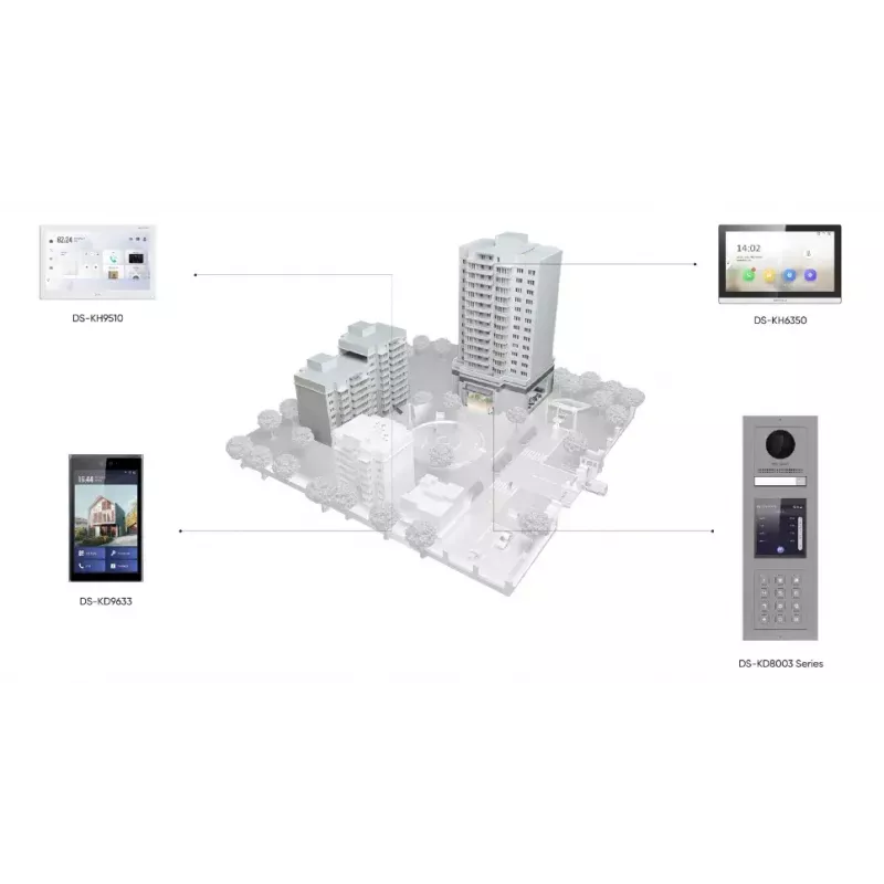 Videocitofono Hikvision DS-KD8003-IME1(B)/NS 2 MP nero acciaio inox