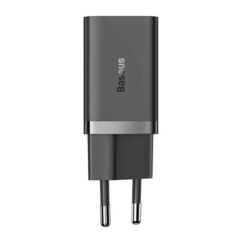 Caricatore da parete Baseus GaN5 40 W, 2x USB-C (nero)