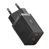 Caricatore da parete Baseus GaN5 40 W, 2x USB-C (nero)