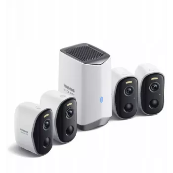 Kit telecamera di sorveglianza per esterni Baseus Security N1 Plus 2K — 4 telecamere
