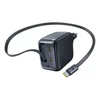Caricatore Baseus EnerCore CJ11 caricatore rapido 3C 67W — 3× USB-C, ingresso AC, nero