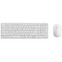 Set tastiera e mouse RAPOO 9310M — tastiera full-size wireless (RF + Bluetooth), bianco, mouse incluso