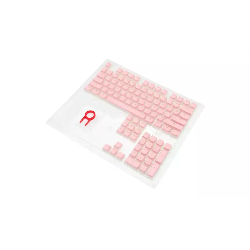 Set di keycap meccanici REDRAGON A130 PBT Doubleshot — keycap rosa, costruzione PBT Doubleshot
