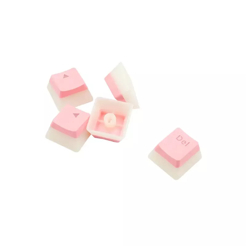 Set di keycap meccanici REDRAGON A130 PBT Doubleshot — keycap rosa, costruzione PBT Doubleshot