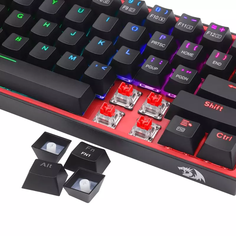 Tastiera REDRAGON FIZZ PRO K616-RGB B Gaming USB RF Wireless Bluetooth QWERTY nero rosso