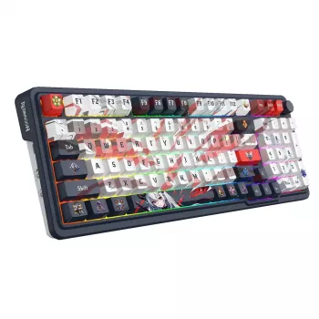 Tastiera meccanica REDRAGON K686AK-RGB-PRO — RF Wireless + USB, Navy White, cavo da 1,5 m