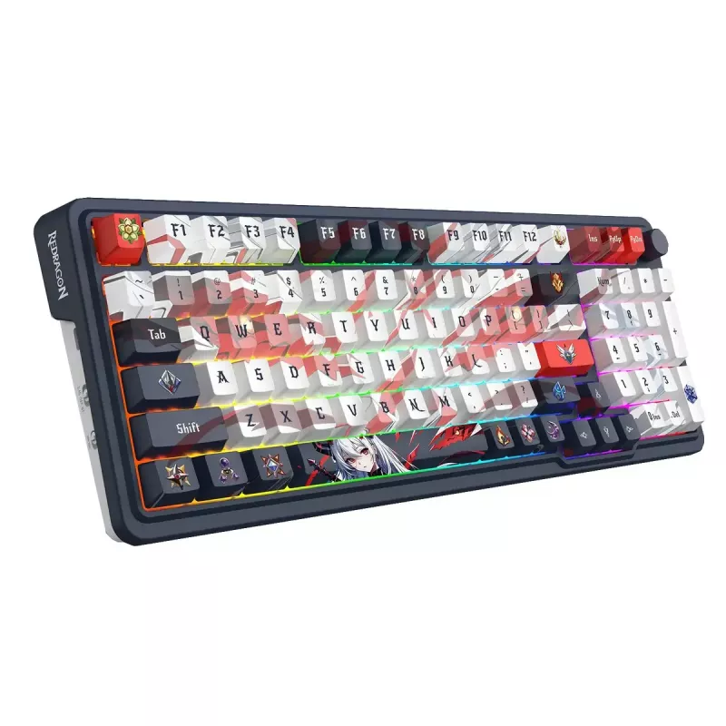 Tastiera meccanica REDRAGON K686AK-RGB-PRO — RF Wireless + USB, Navy White, cavo da 1,5 m