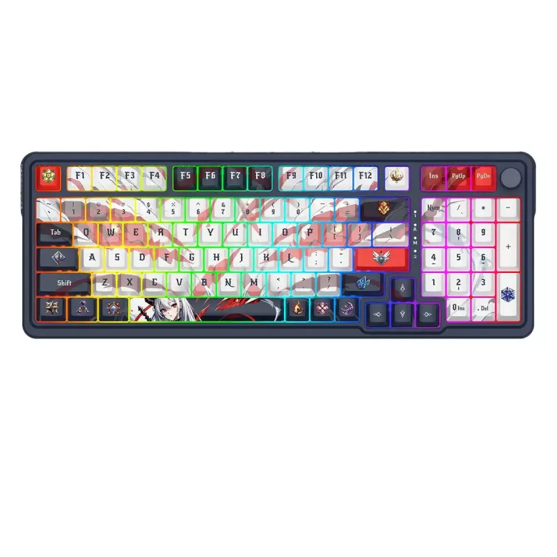 Tastiera meccanica REDRAGON K686AK-RGB-PRO — RF Wireless + USB, Navy White, cavo da 1,5 m